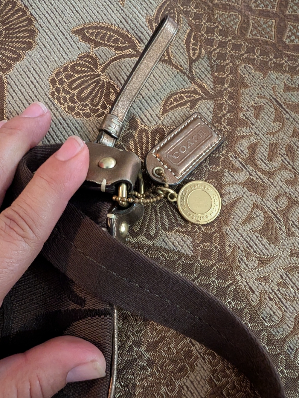 Coach Brown Signature Canvas Crossbody Bag - Picture 5 of 6